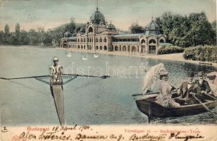 1904 Budapest Városligeti-tó hosszúcímzéses T3