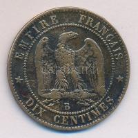 Franciaország 1855B. 10c "III. Napóleon" T:2- France 1855B 10 centimes "Napoleon III" C:VF