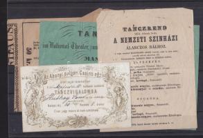 1850 4 db kassai, pesti és abonyi táncrend / Dance schedules