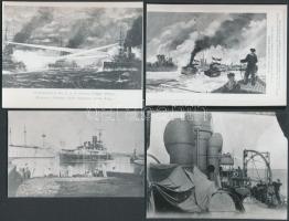 8db fotómásolat klf osztrák-magyar hadihajókról
