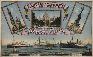 Antwerpen, SS. Melila, SS. Albertville, SS. Belgenland (EK)