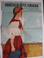 cca 1940 Vöröskeresztes propaganda plakát / Red cross propaganda poster 40x60 cm