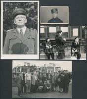 8db klf méretű fotó a BKV-ról: építkezések, műhelyek, dolgozókról készült csoportkép, stb