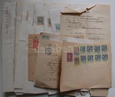 1875-1927 26db régi nyugta illetékbélyegekkel Szend és Szák községből