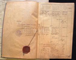 1854-1916 Régi dokumentumok Szák, Szend és Nagyigmánd községekből: pénztári naplók, kifizetési nyilv...