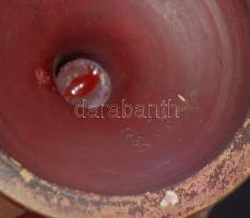 Régi nagyméretű, gazdagon díszített, festett, aranyozott kerámia váza (két helyen diszkrét javítássa...