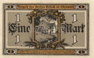 Német Birodalom/Weimari Köztársaság/Odenwald/Osterfeld/Kreuzburg 1918. 1M + 1921.12.15. 100Pf + DN 1...