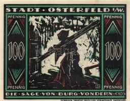 Német Birodalom/Weimari Köztársaság/Odenwald/Osterfeld/Kreuzburg 1918. 1M + 1921.12.15. 100Pf + DN 1...