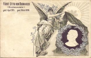 1898 Otto von Bismarck obituary card Emb. litho