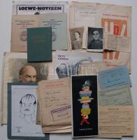 cca 1890-1960 Nagy átnézetlen okmány hagyaték tétel, kb 100 db