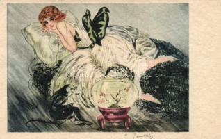 Glamour young lady with monkey s: Jean Gilles (EK)