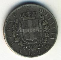Olaszország 1863N-BN 2L Ag "II. Viktor Emanuel" T:3 Italy 1863N-BN 2 Lire Ag "Vittorio Emanuelle II" C:F