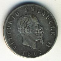 Olaszország 1863N-BN 2L Ag "II. Viktor Emanuel" T:3
Italy 1863N-BN 2 Lire Ag "Vittori...