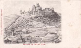 Nagysáros castle in 1617, Divald