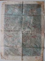 cca 1910 Laibach katonai térkép / Ljubjana and area military map (stained) 50x60 cm