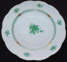 21 darabos kézzel festett és aranyozott, sorszámozott, Apponyi vert-mintás, jelzett Herendi porcelán...