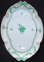 21 darabos kézzel festett és aranyozott, sorszámozott, Apponyi vert-mintás, jelzett Herendi porcelán...