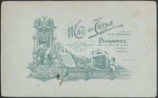 cca 1890 Mai és Társa: Nagyméretű cabinetfotó 22x13 cm