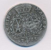 Német Államok/Szászország-Albertine 1785-IEC 2/3 Tallér Ag "III. Frigyes Ágost" T:3 German States/Saxony-Albertine 1785-IEC 2/3 Thaler Ag "Friedrich August III" C:F