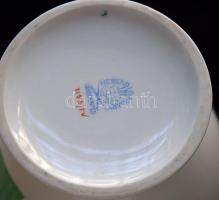 Kézzel festett sorszámozott Fleurs des Indes vertes-mintás jelzett Herendi porcelán váza hibátlan ál...