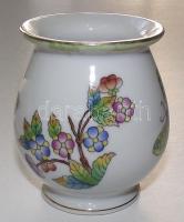 Kézzel festett sorszámozott Viktória-mintás jelzett Herendi porcelán váza hibátlan állapotban /
Hand...