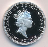 Nagy Britannia 1994. 2Ł Ag "300 éves a Bank of England" eredeti dísztokban tanúsítvánnyal T:PP Great Britain 1994. 2 Pounds Ag "300th Anniversary-Bank of England" in original case with certificate C:PP