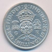 Nagy Britannia 1942. 1Fl Ag "VI.György" T:2/2- Great Britain 1942. 1 Florin Ag "George VI" C:XF/VF