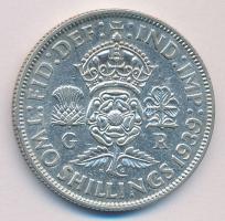 Nagy Britannia 1939. 1Fl Ag "VI.György" T:2/2- Great Britain 1939. 1 Florin Ag "George VI" C:XF/VF