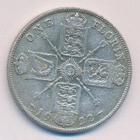 Nagy Britannia 1922. 1Fl Ag "V.György" T:3 Great Britain 1922. 1 Florin Ag "George V" C:F