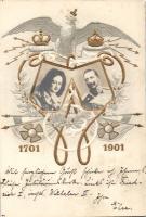 Kingdom of Prussia anniversary, Friedrich I. Wilhelm II. Emb. litho