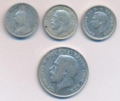 Nagy-Britannia 1891. 3p Ag "Viktória" + 1920. 3p Ag + 1925. 1Sh Ag "V. György" +...