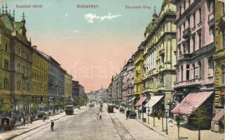 Budapest VII. Erzsébet körút, villamos