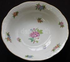 Kézzel festett sorszámozott Eton-mintás jelzett Herendi porcelán tálka hajszálrepedéssel / Handpainted numbered Herend chinaware bowl with small crack d:17cm