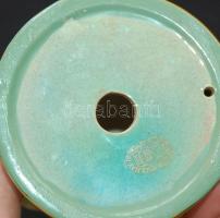 Kézzel festett eosin mázas jelzett Zsolnay porcelán dzsámi apró javítható hibával /
Handpainted Zsol...