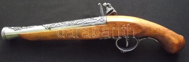 Gazdag díszítésű csappantyús pisztoly igényesen kidolgozott gyűjtői replikája / 
Repcila of vintage ...