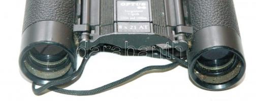 Optus márkájú kisméretű távcső 8x21-es nagyítással, szíjjal, tisztításra szorul /
Small binoculars, ...