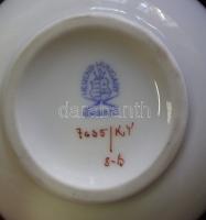 Kézzel festett sorszámozott Kitty-mintás rózsás jelzett Herendi porcelán bonbonier hibátlan állapotb...