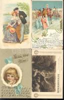 19 db vegyes, háború előtti képeslap sok érdekességgel, jó lapokkal, lithokkal