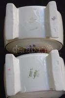 2db virágokkal díszített jelzett porcelán kulacs dugó nélkül 13cm