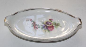 Apró virágokkal díszített jelzett Rosenthal porcelán hamutál / Rosenthal chinaware ash-tray 6x10cm