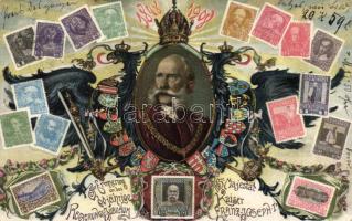 Franz Joseph reign 50th anniversary 1908 stamps