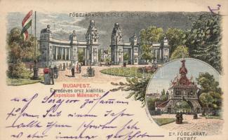 1898 Budapest Ezredéves Országos Kiállítás, Főbejárat 2kr Ga. s: Dörre