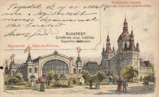 1897 Budapest Ezredéves Országos Kiállítás, Gépcsarnok és Közlekedési csarnok, 2kr Ga. s: Morelli