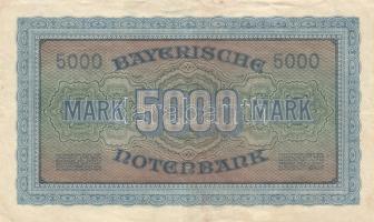 Német Birodalom/Weimari Köztársaság/München/Bayerische Notenbank 1922.1.1. 100M + 1922.12.1. 5000M T...