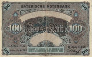 Német Birodalom/Weimari Köztársaság/München/Bayerische Notenbank 1900.1.1. 100M T:II-
Germany-Weimar...
