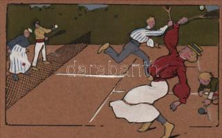 Tennis, hand-painted