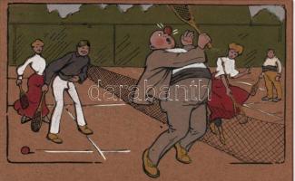 Tennis, hand-painted