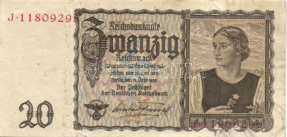 Német 3. Birodalom 1939. 20M T:II-/III German Third Reich 1939. 20 Mark C:VF/F