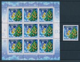 Újév és karácsony bélyeg + kisív, New Year and christmas stamp + minisheet, Neujahr und Weihnachten Marke + Kleinbogen