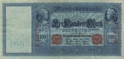 Német Birodalom/Császárság 1910. 100M piros pecsét és sorszám + 1910. 1000M zöld pecsét és 7 jegyű s...